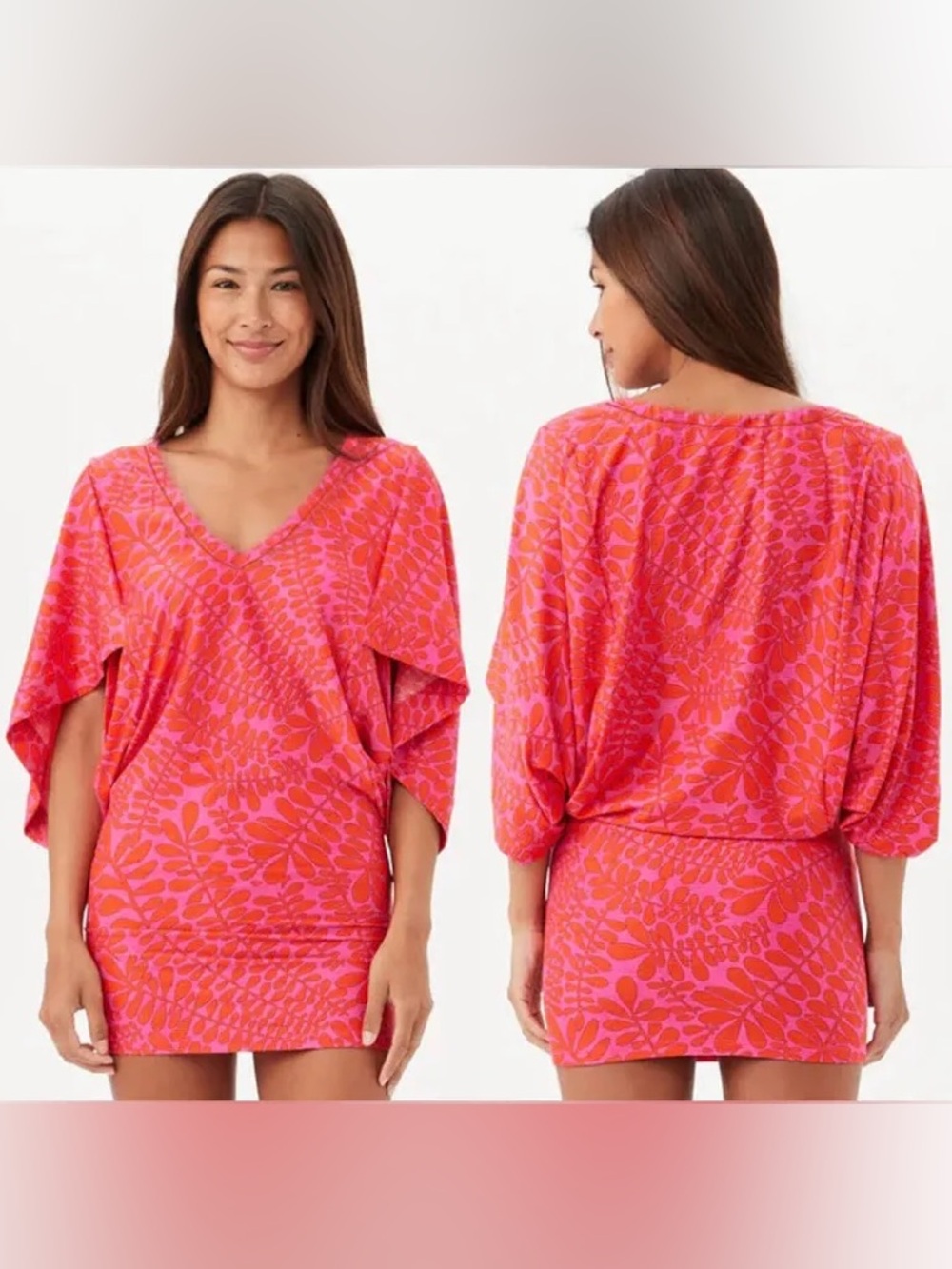 Trina Turk Trellis V-Neck Tunic Swim Cover Up M NWT